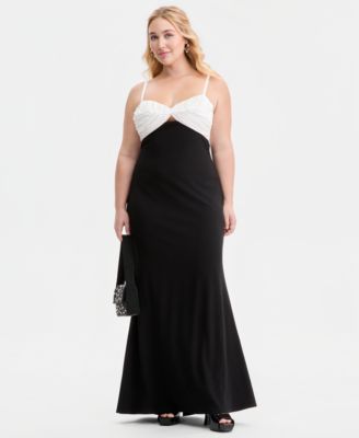 Created for Macy's, Trendy Plus Size Ruched-Bust Mermaid Gown