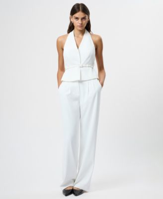 Women's Harry Suiting Belted Halter V-Neck Top
