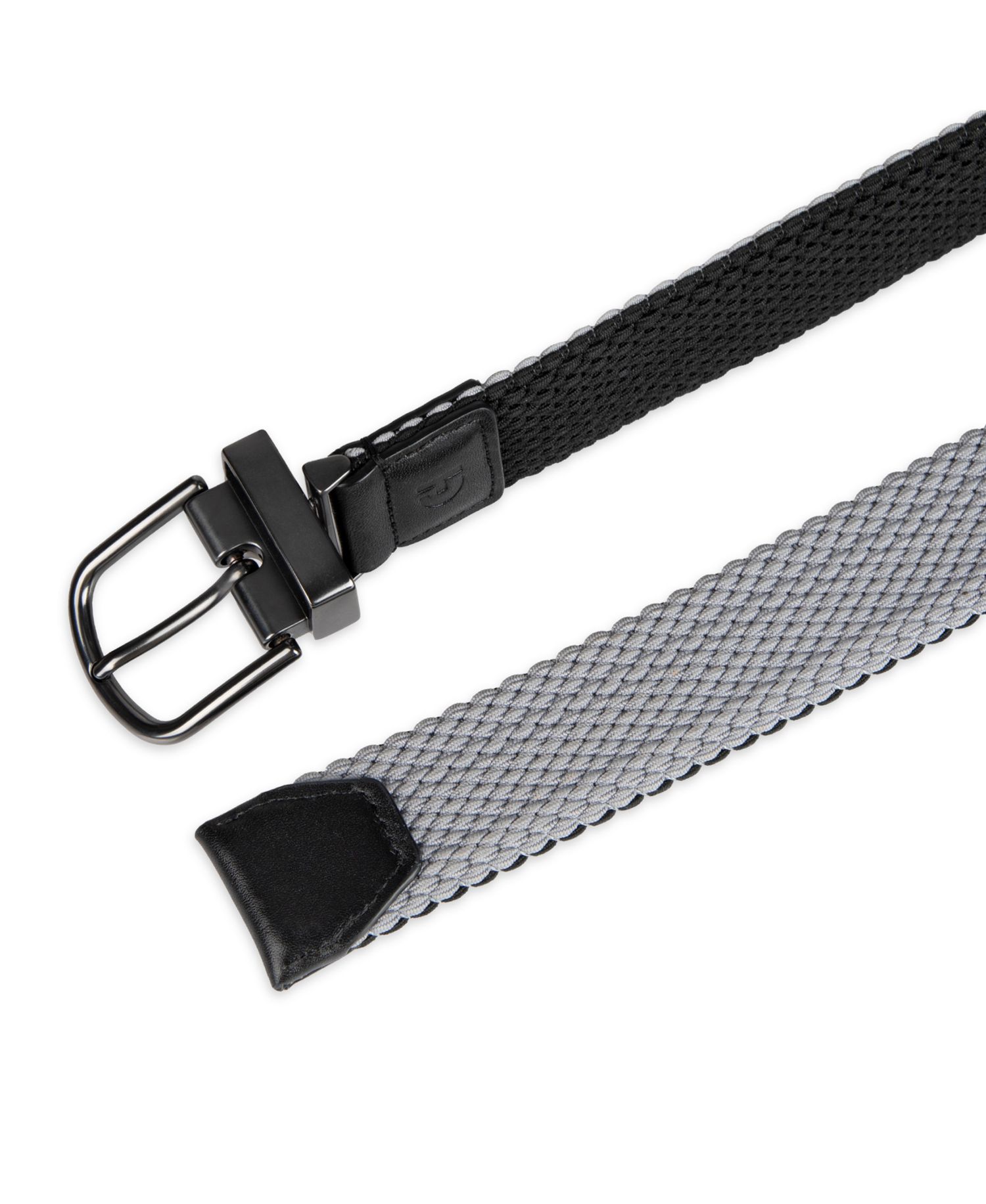 35MM Men's Two-in-One Reversible Braided Stretch Belt