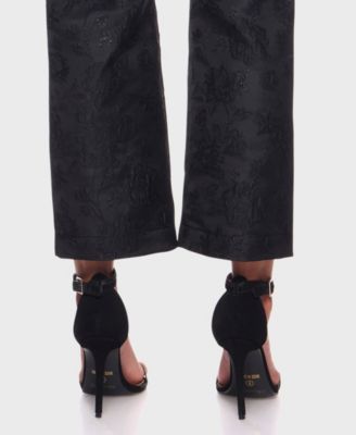 Juniors' High-Rise Jacquard Pants