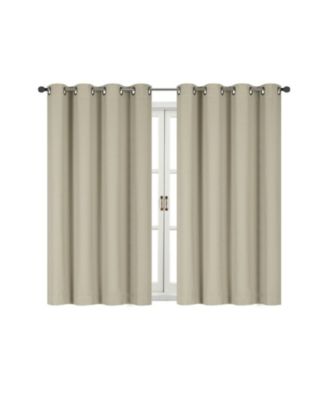 100% Thermal Blackout Bath & Kitchen Window Curtains - 50 in. W x 63 in. L