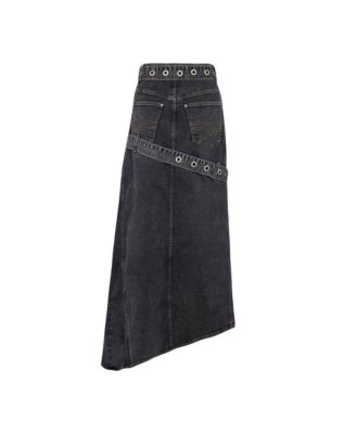 Women's Colorblocked Stretch Denim Skirt