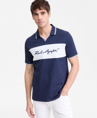 Men's Johnny Collar Logo Polo Shirt