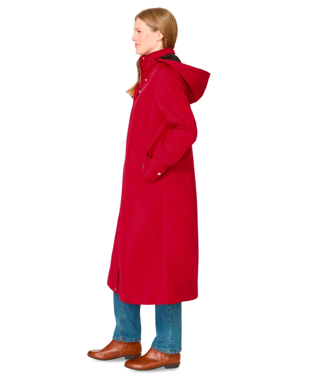 Woman Within Plus Long A-line Raincoat