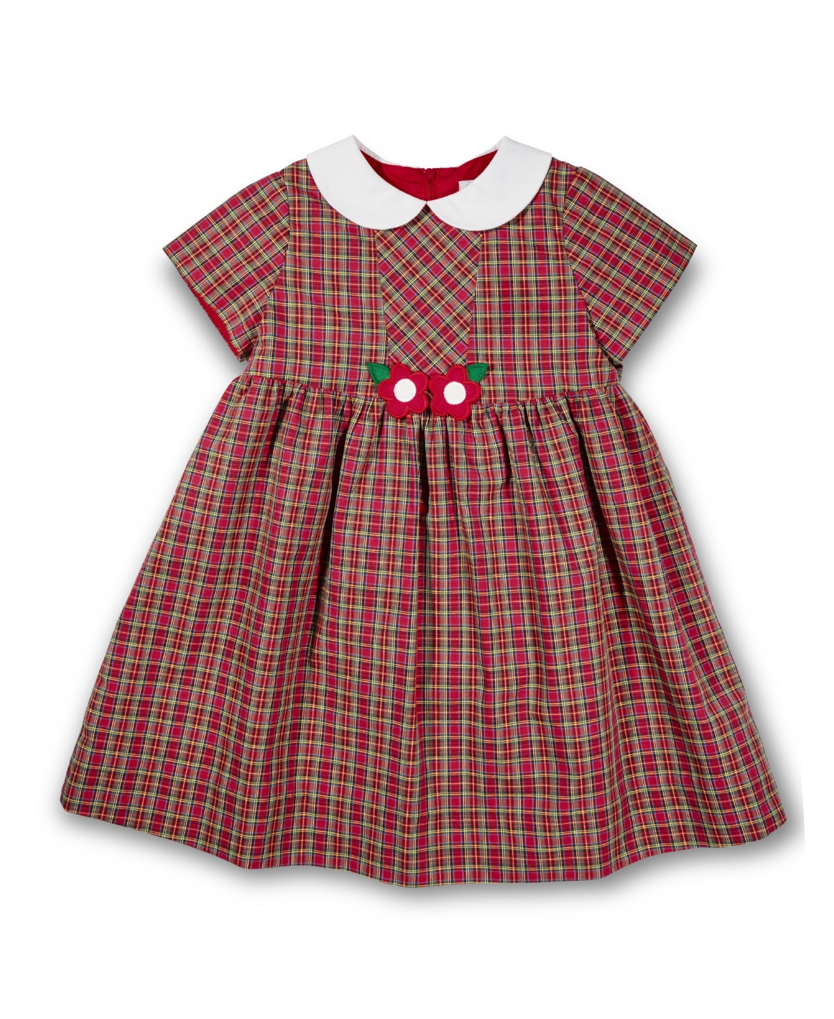 Florence Eiseman Baby Girls Plaid Dress With Flowers