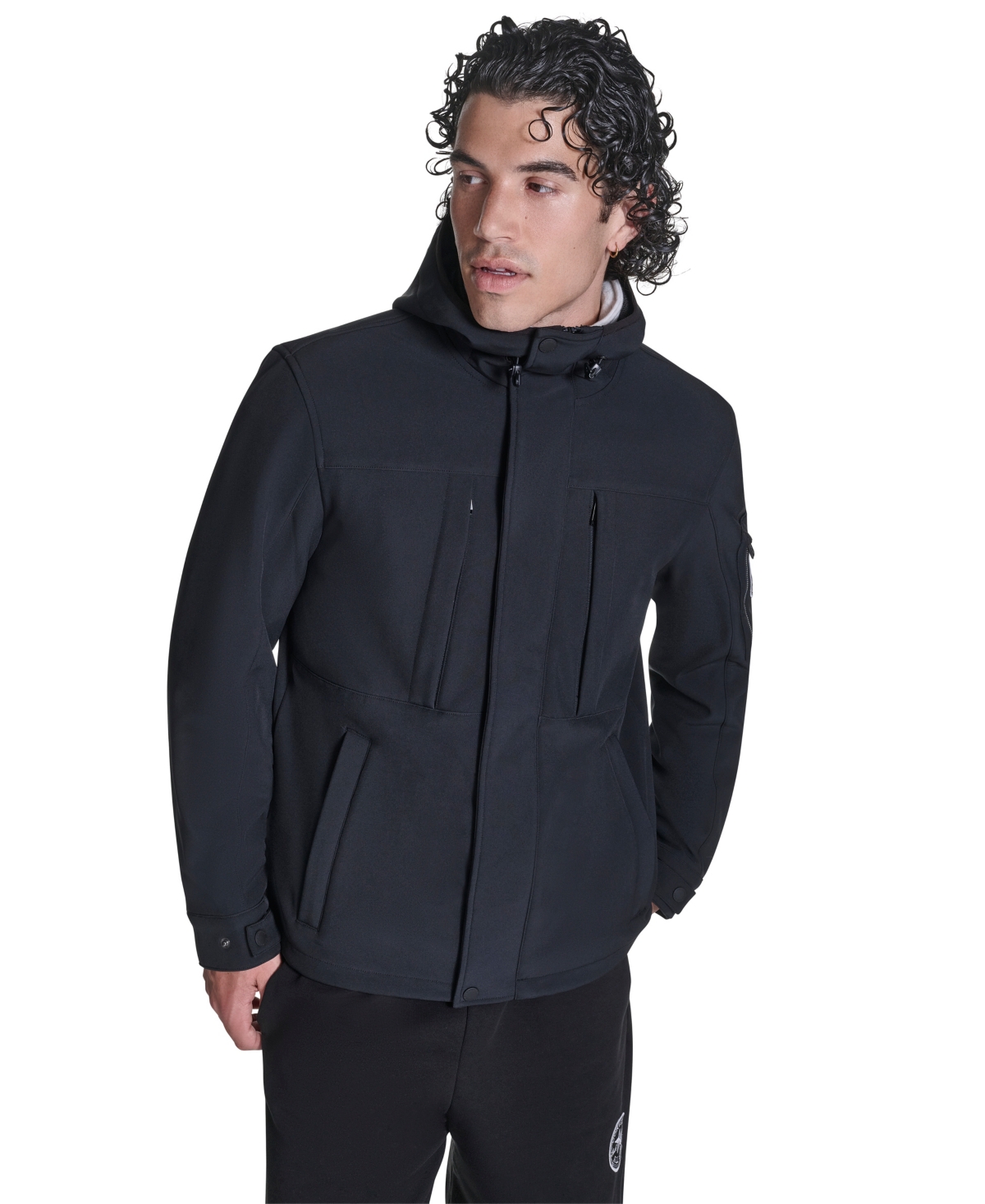 Converse Men's Hooded Long-Sleeve Jacket - Converse Black