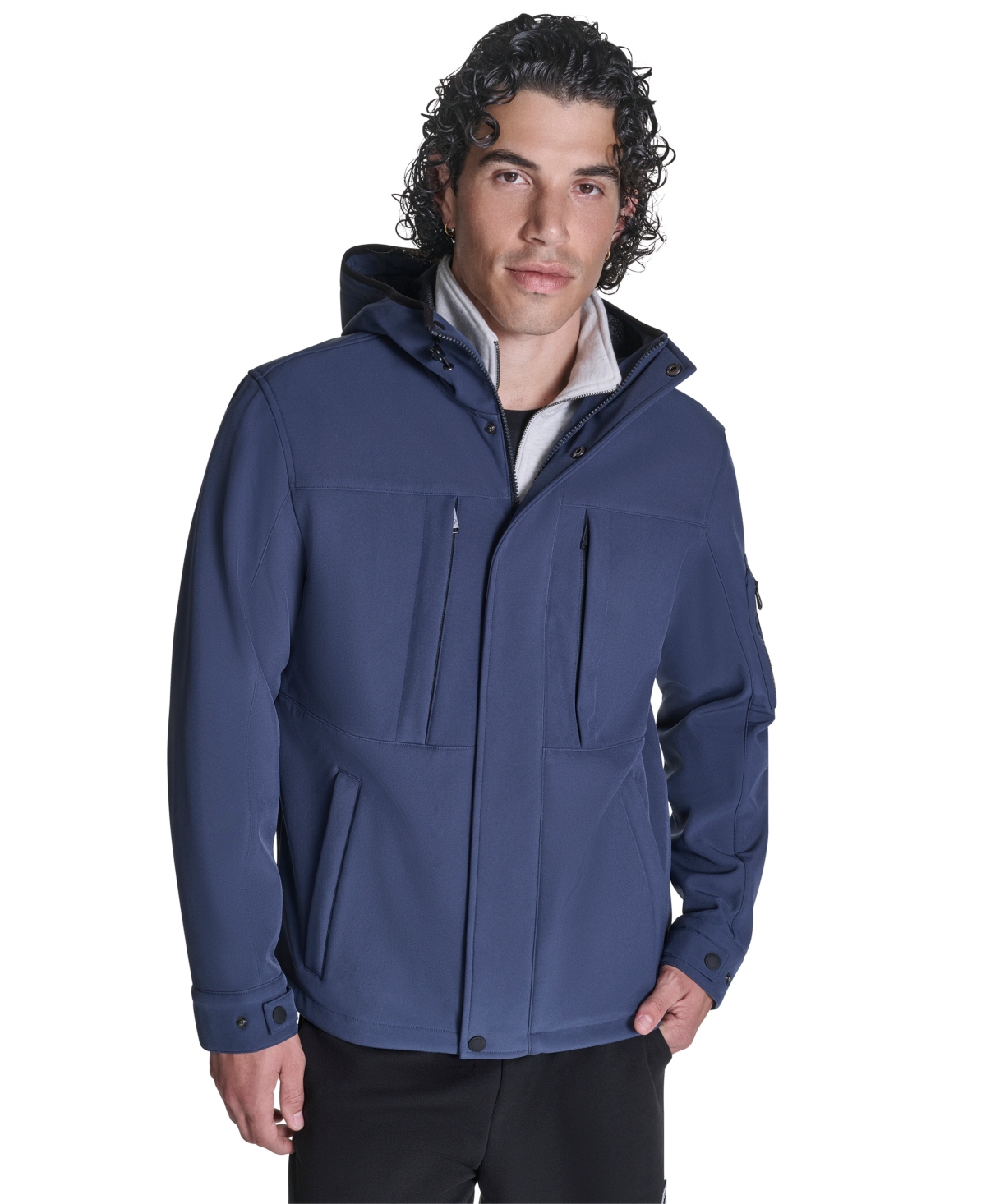 Converse Men's Hooded Long-Sleeve Jacket - Converse Navy