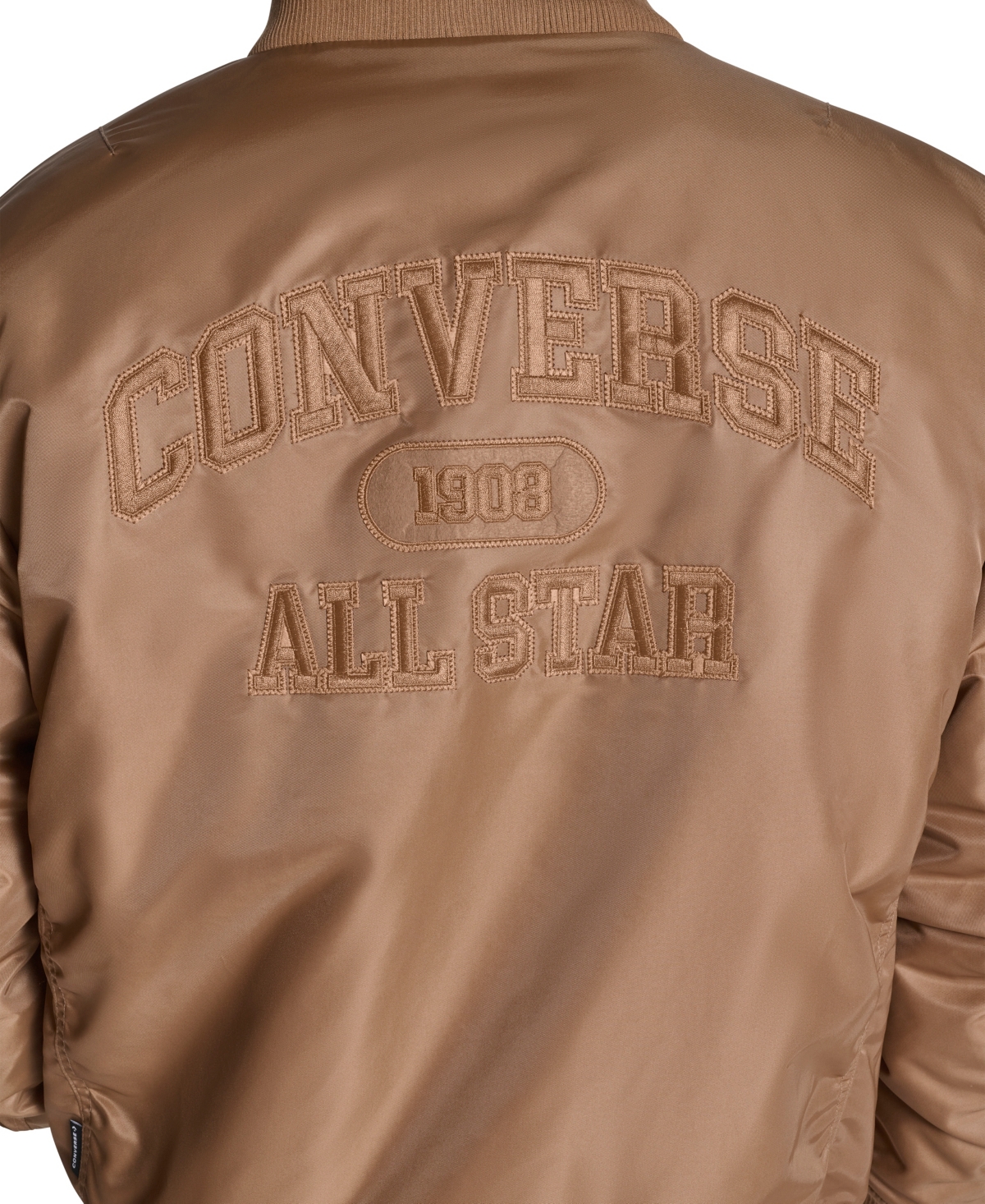 Converse Men's Hooded Bib Varsity Bomber Jacket