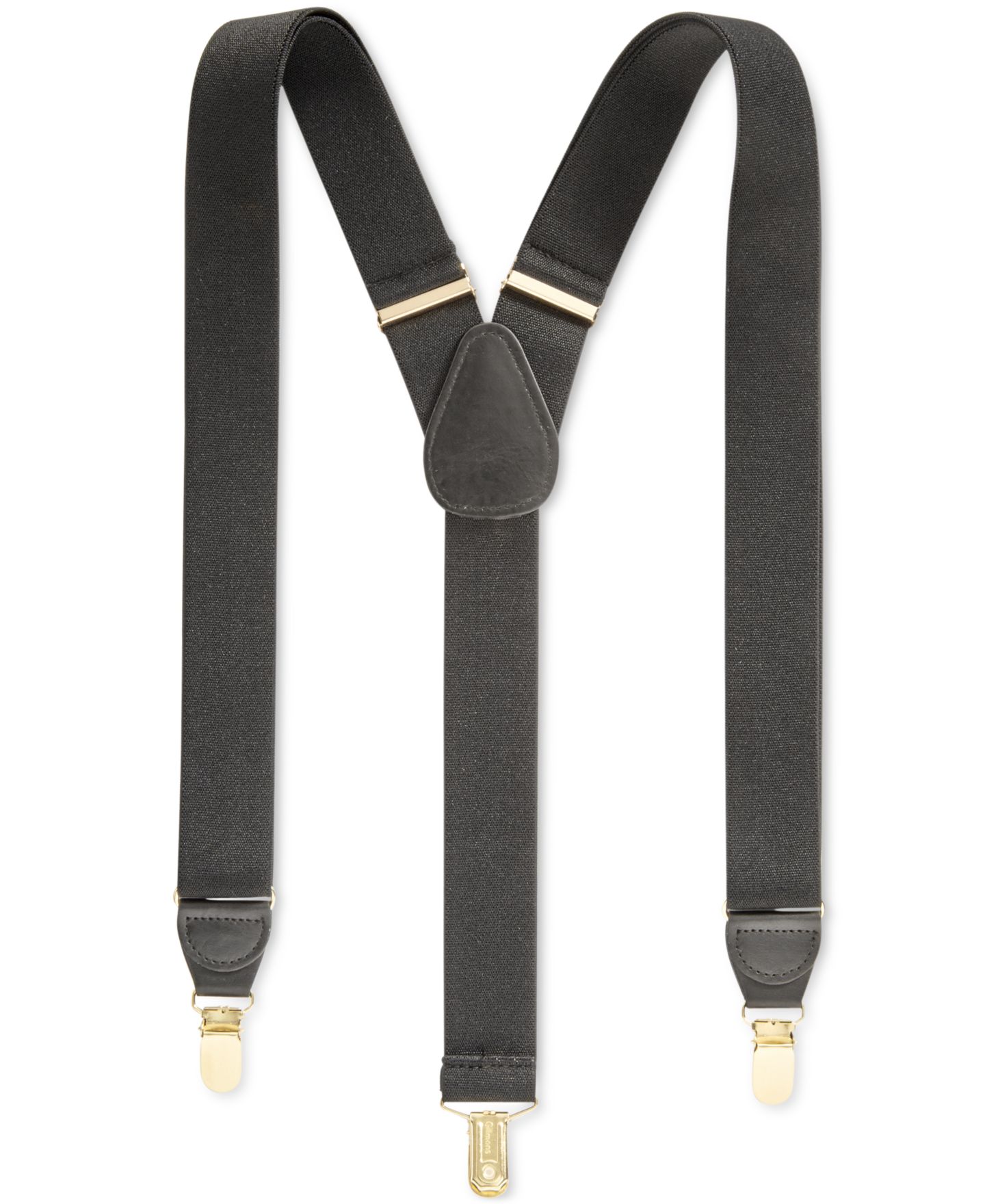 Мужские подтяжки Club Room Solid Suspenders, цвет: Чёрный — фото 1