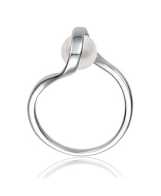 Sterling Silver with Cubic Zirconia Double Weave Band Ring