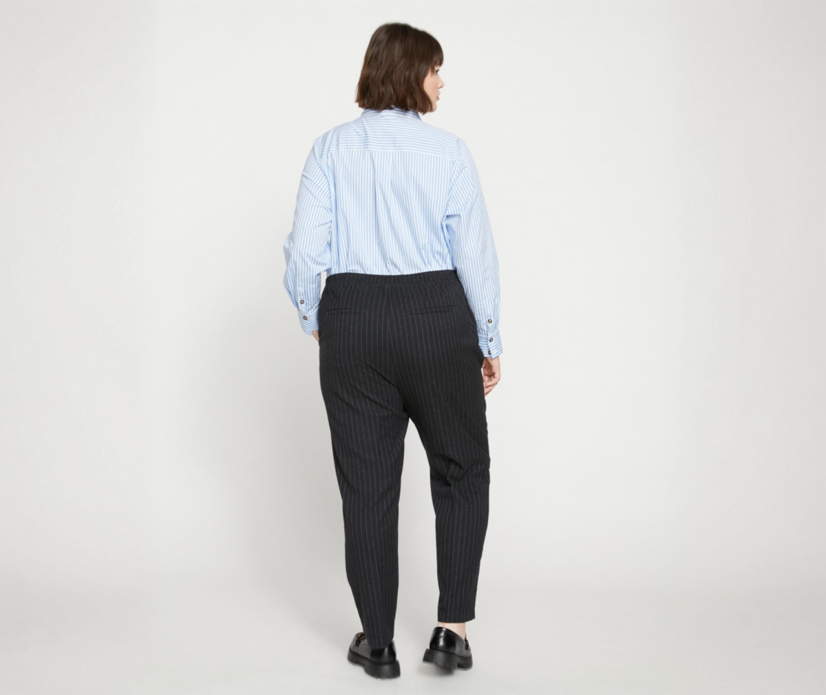 Universal Standard Womens Plus The Pinstripe Pant