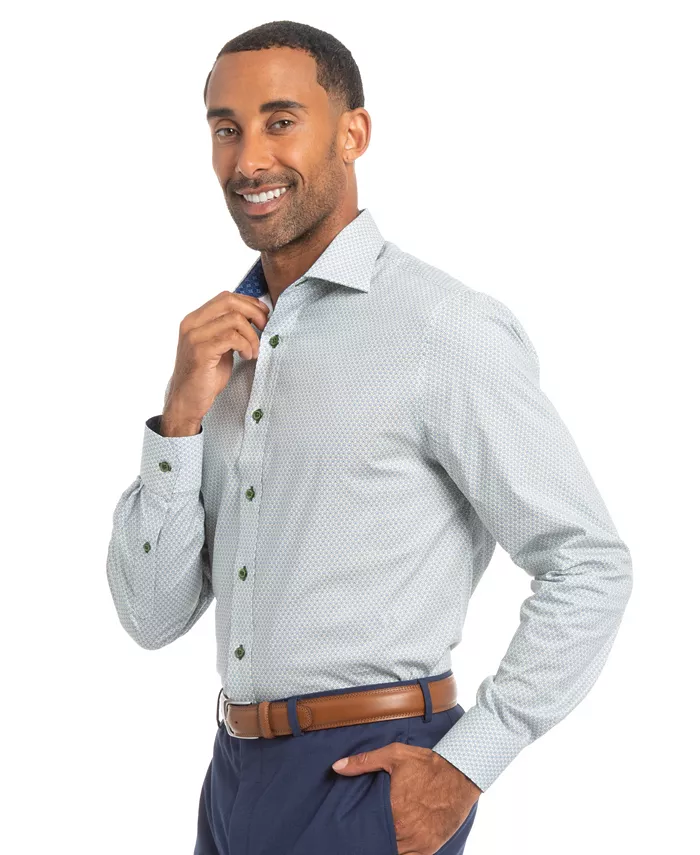 Men's Mosaic Squares Modern-Fit Shirt - thumbnail 4