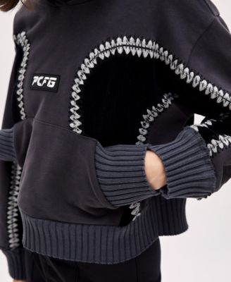 Women's Cotton Panelled Hoodie