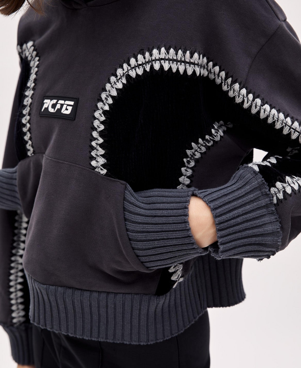 Pcfg Women's Cotton Panelled Hoodie