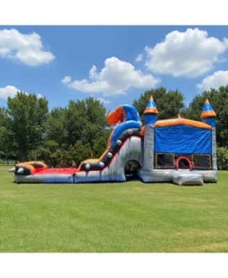 Rocker Titan Commercial Grade Inflatable Bounce House & Water Slide for Kids (with Pool and Blower)