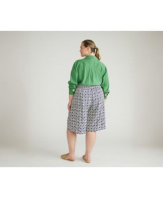 Plus Size Cooling Stretch Cupro Bermuda Shorts