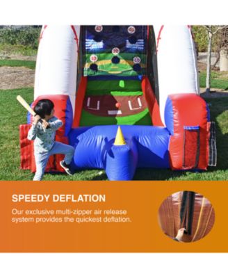 Baseball Target Game Inflatable for Kids and Adults (with Blower and Foam Bat)