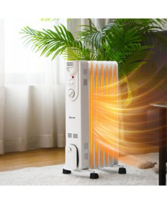 1500W Electric Space Heater with 3 Heat Settings and Safe Protection