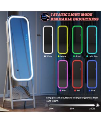 Hanging Round Mirror Jewelry Cabinet with Wall Mount Option