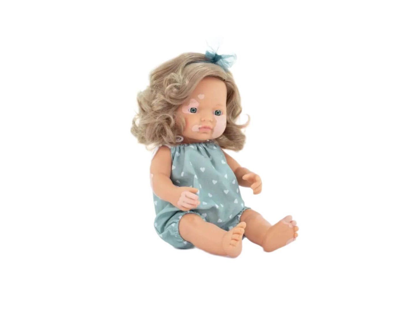 Детская кукла MINILAND Baby Doll Caucasian Girl With Vitiligo 15'' (Box) - My Friends and Me, цвет: Light Skin — фото 1