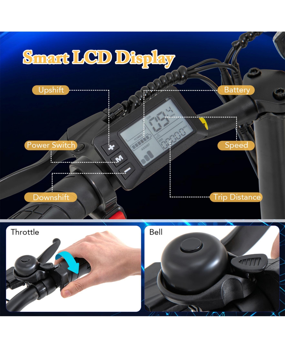 Sugift Folding Electric Bicycle with 500W Brushless Motor and Dual Disk Brakes