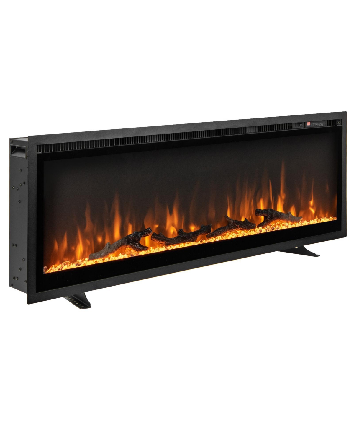 Sugift 50 Inches Electric Fireplace in-Wall Recessed with Remote Control and Adjustable Color and Brightness