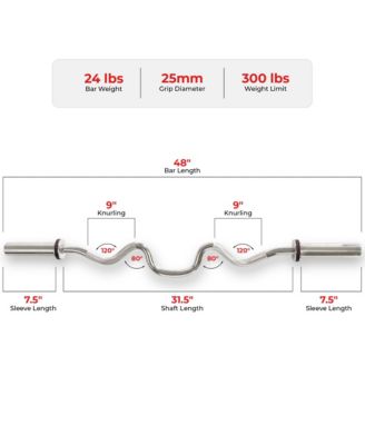 48” Super Curl Olympic Barbell Bar