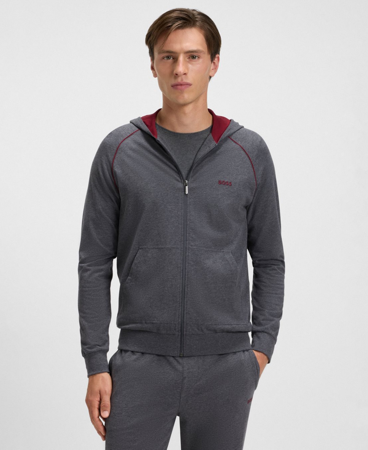 Boss Men's Mix and Match Hooded Jacket