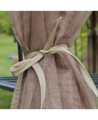 Decorative Outdoor Gazebo with Corner Shelves,