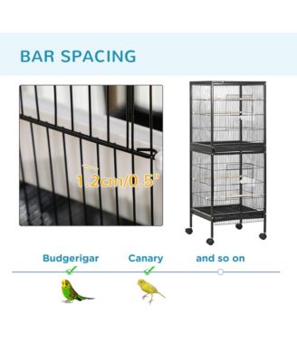 Large Bird Cage with 1.7 ft. Width for Wingspan,