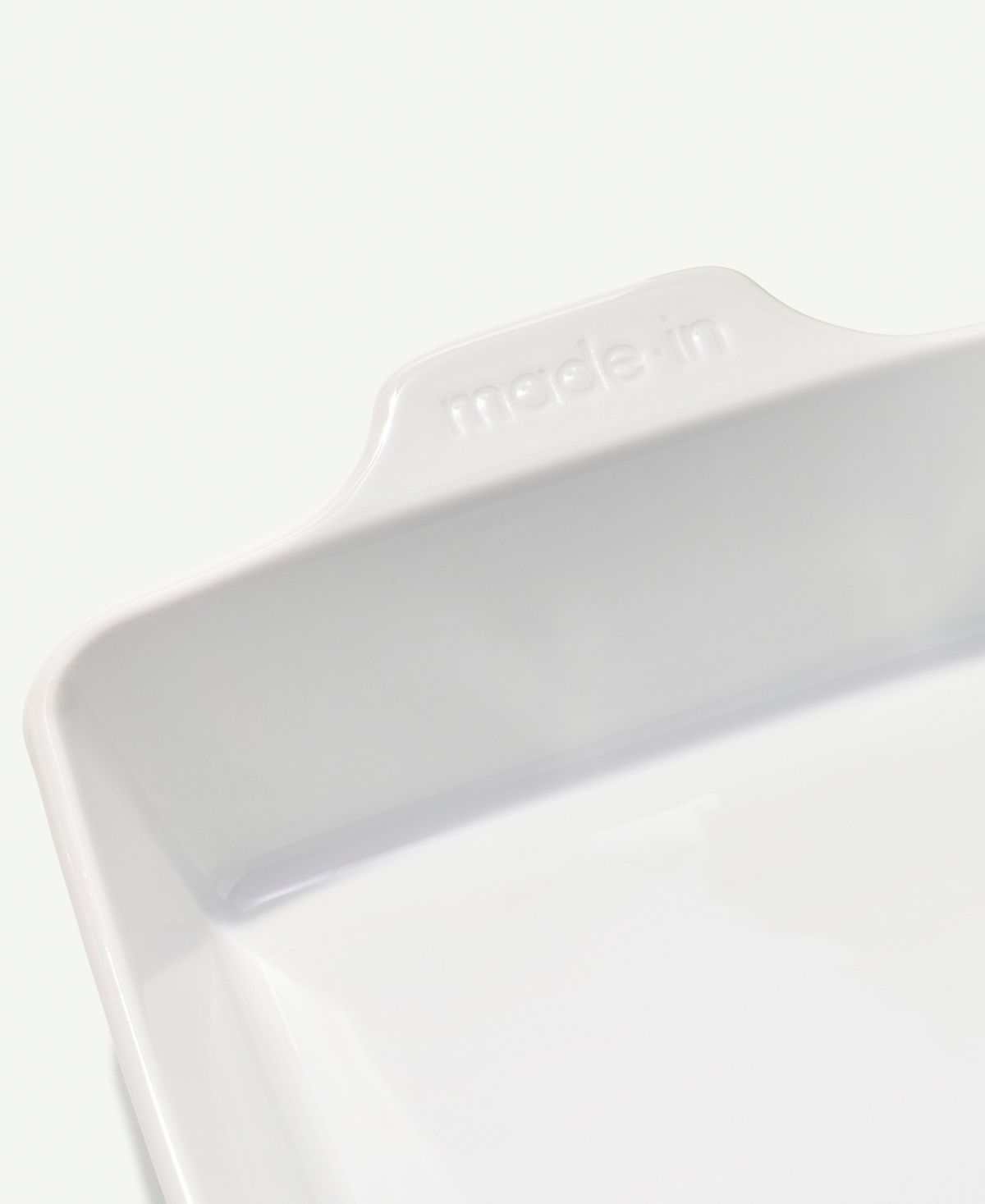 Made In Stainless Steel 9" Rectangular Baking Dish In White