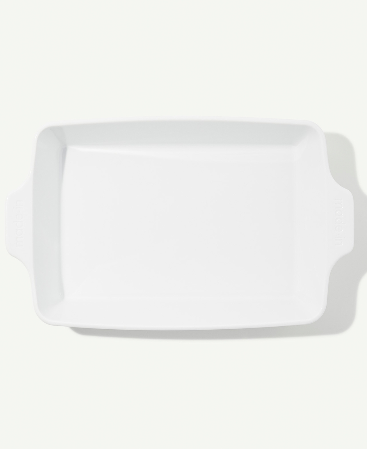 Made In Stainless Steel 9" Rectangular Baking Dish In White