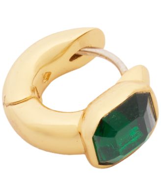 Cubic Zirconia Sparkling Asscher Huggie Earrings (also in Emerald)