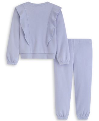 Girls' 7-14 Embroidered Top and Joggers, 2-Piece Set