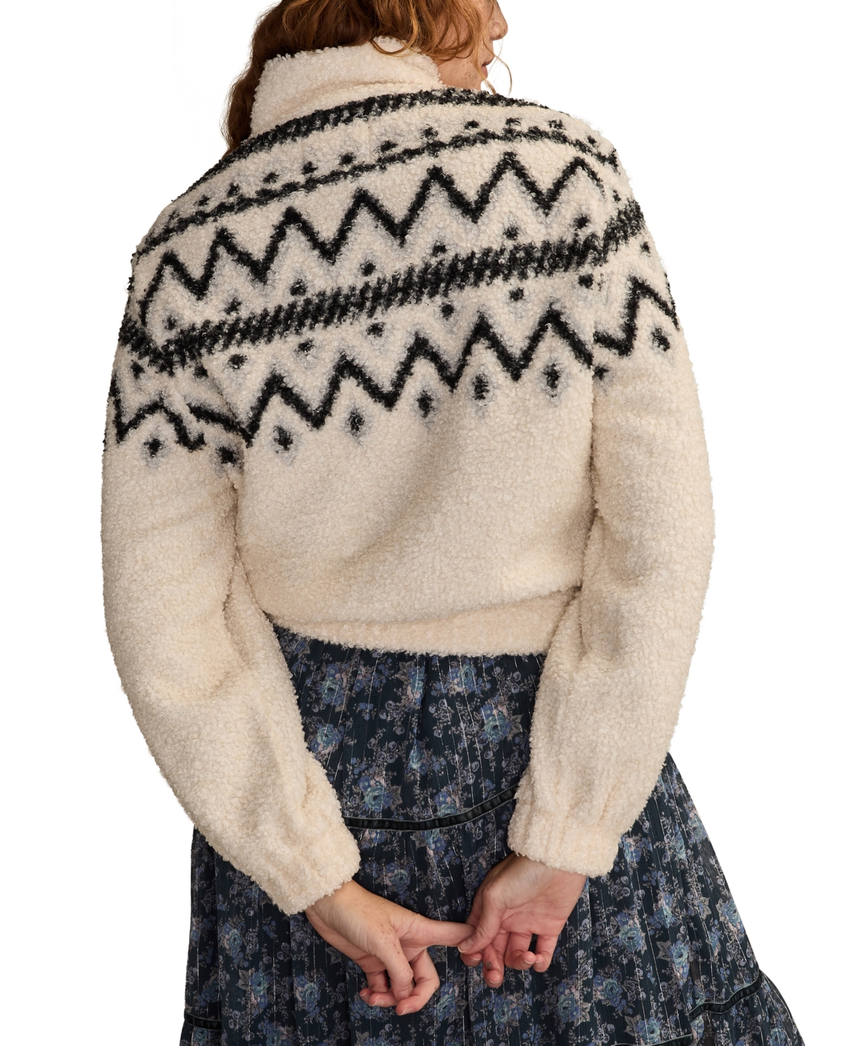 Lucky Brand Women's Half-Zip Fleece Sweatshirt