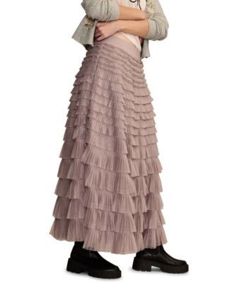 Women's Ruffled Maxi Skirt