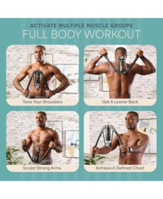 Hydraulic Power Chest Expander – Adjustable 22–440lb Arm Twister with Rep Counter for Upper Body Strength Training