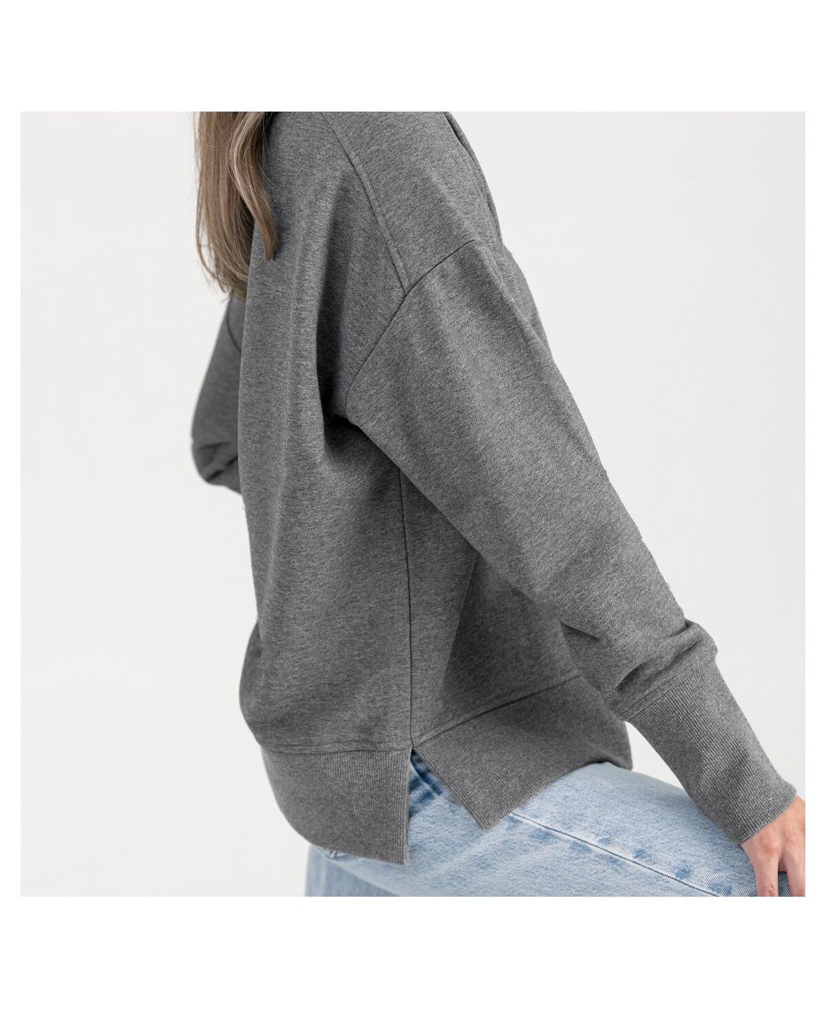 Gameday Couture Women's Gray Arkansas Razorbacks French Terry V-neck Pullover Sweatshirt In Gray