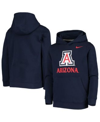 Nike - Big Boys and Girls Navy Arizona Wildcats Stadium Club Fleece Pullover Hoodie
