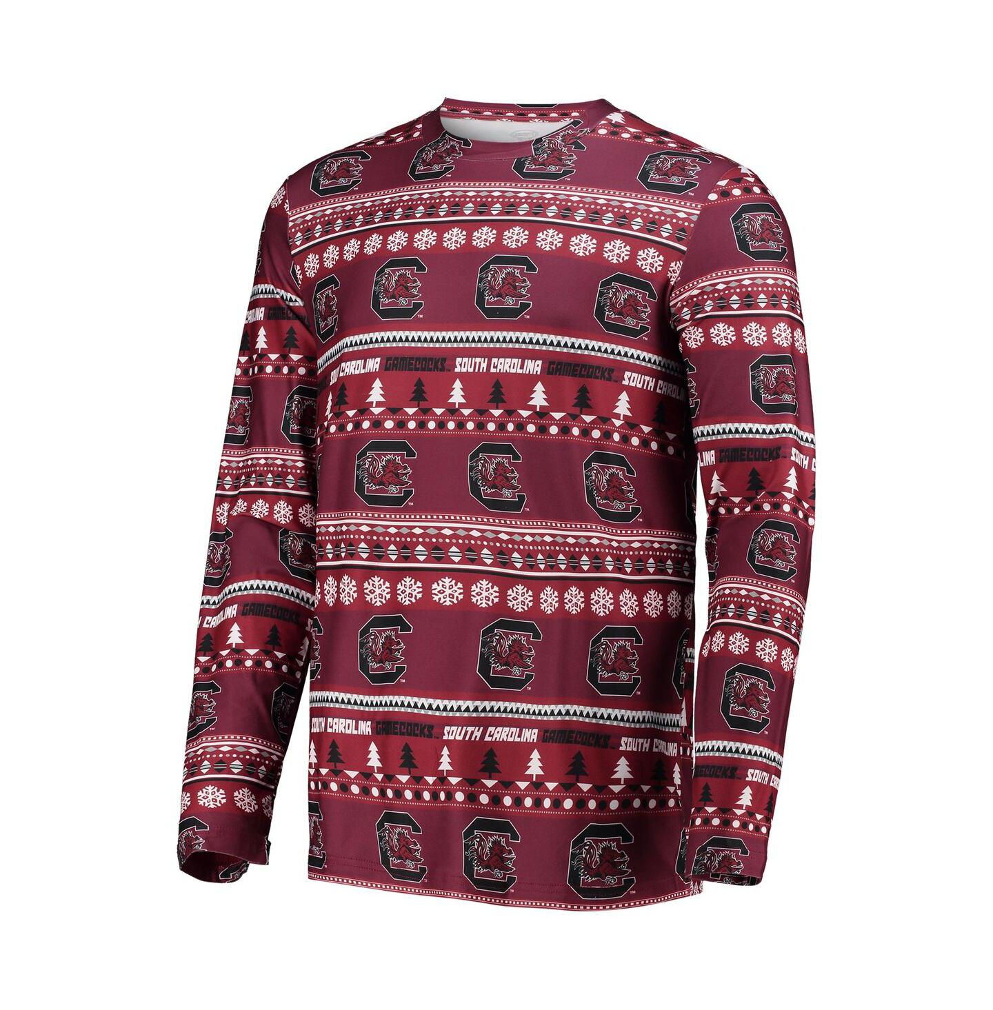 Мужской комплект для сна Concepts Sport South Carolina Gamecocks Ugly Sweater, Garnet — фото 2