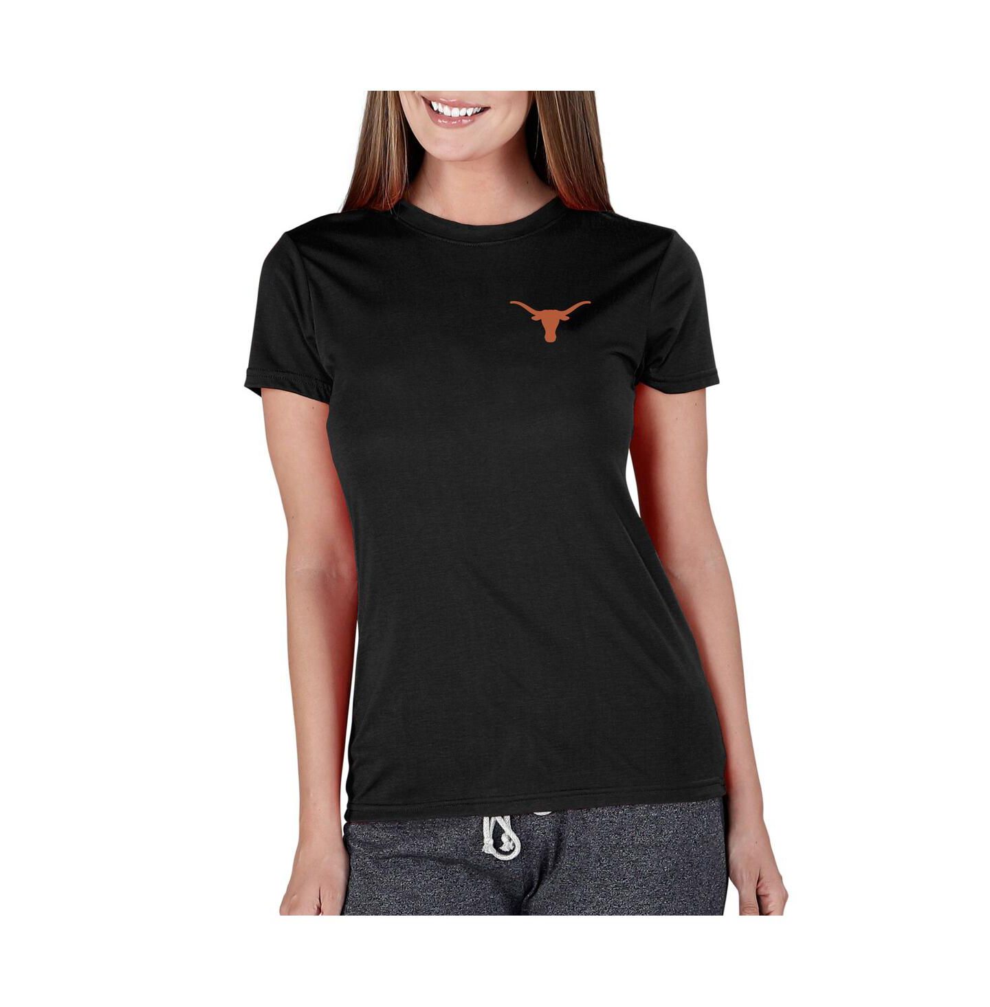 Женский топ Concepts Sport Black Texas Longhorns Marathon Knit — фото 1