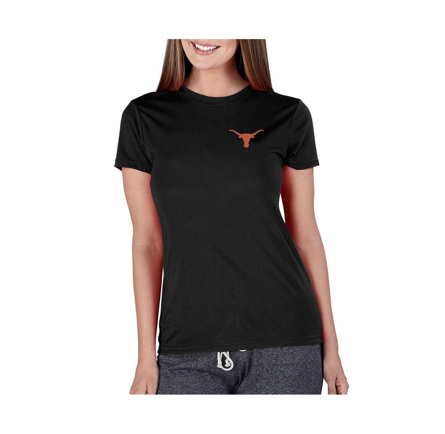 Women's Black Texas Longhorns Marathon Knit Top
