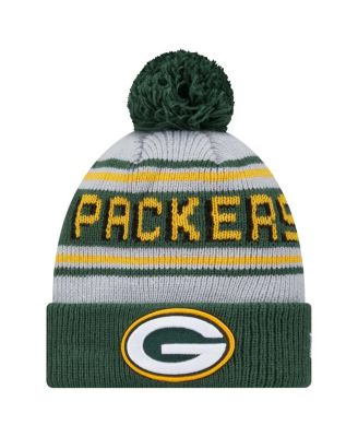 New Era - Big Boys and Girls Green Bay Packers Main Cuffed Knit with Pom Hat