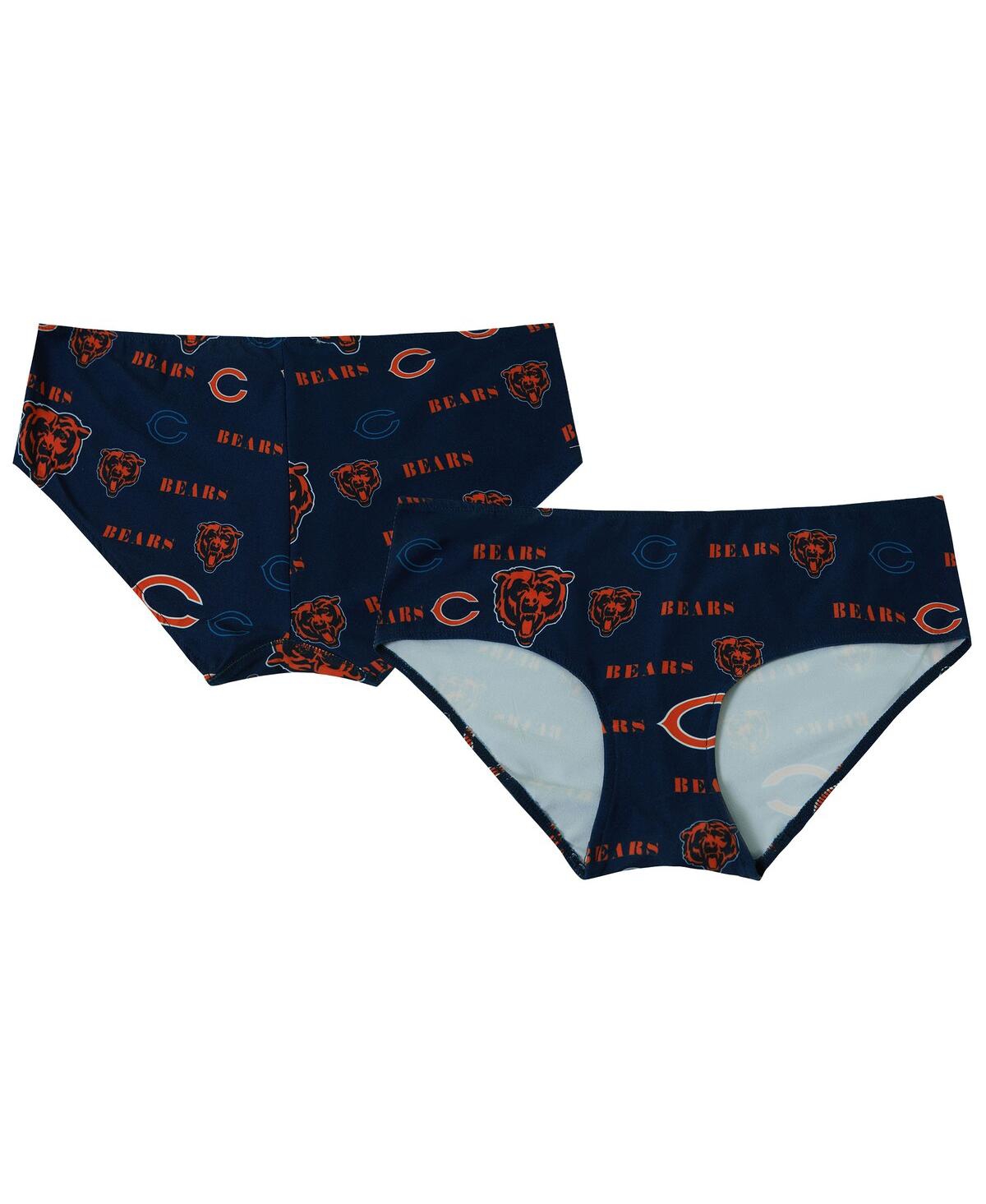 Concepts Sport Women's Navy Chicago Bears Mosaic Allover Print Knit Panty In Blue