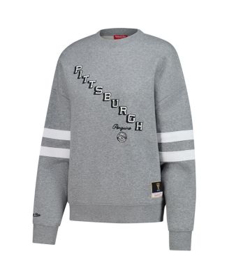 Women's Heather Gray Pittsburgh Penguins Logo Lightweight Pullover Sweatshirt