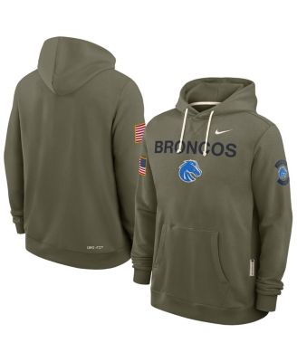 Nike - Men's Olive Boise State Broncos 2025 Military Appreciation Dri-FIT Hoodie