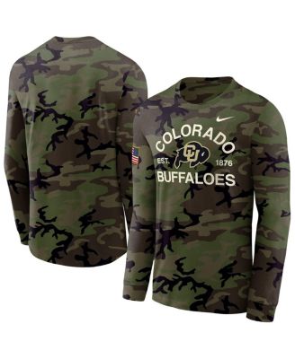 Nike - Men's Camo Colorado Buffaloes 2025 Military Appreciation Legend Dri-FIT Long Sleeve T-Shirt