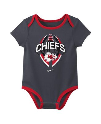 Baby Boys and Girls 3-Pack Kansas City Chiefs Bodysuit Set