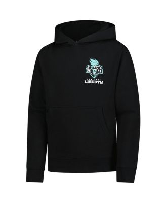 Big Boys and Girls Black New York Liberty Ellie Standing Mascot Hoodie