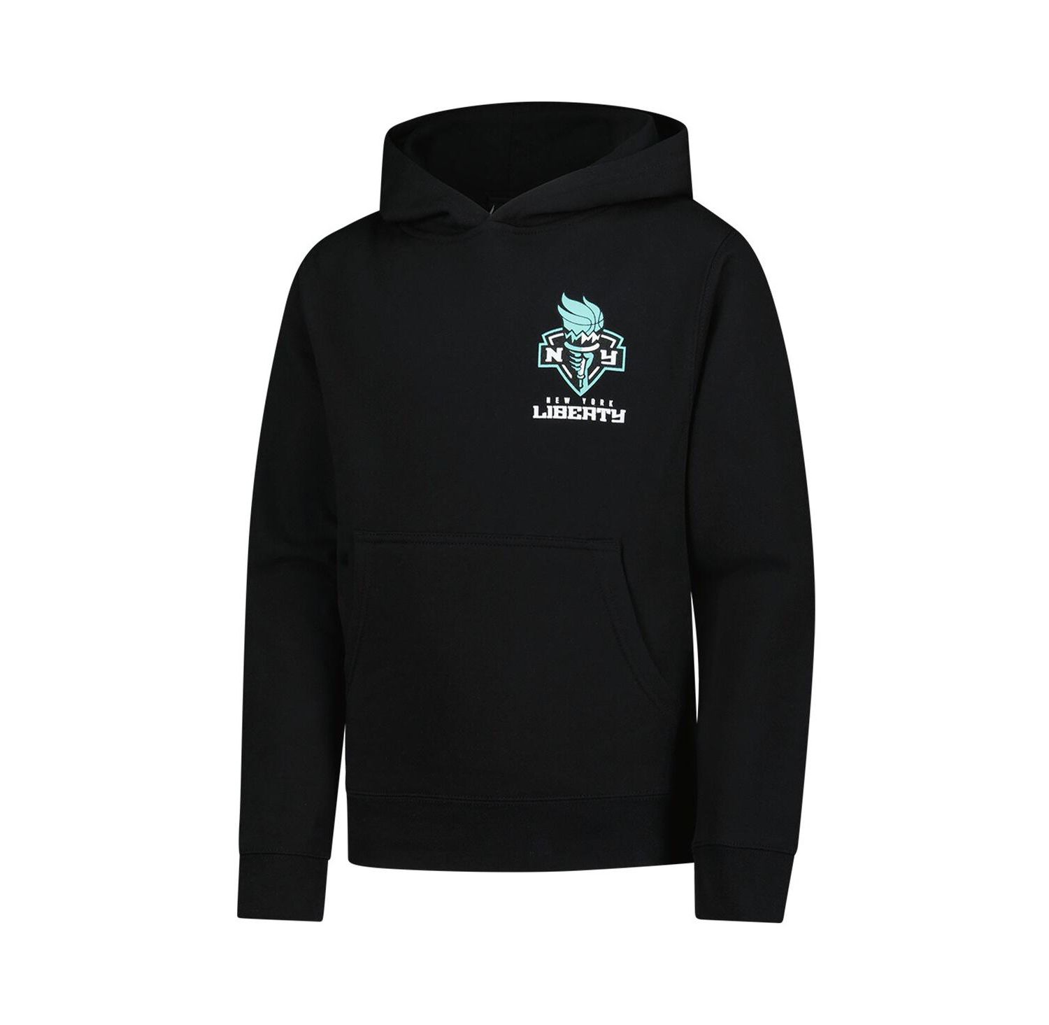 Big Boys and Girls Black New York Liberty Ellie Standing Mascot Hoodie